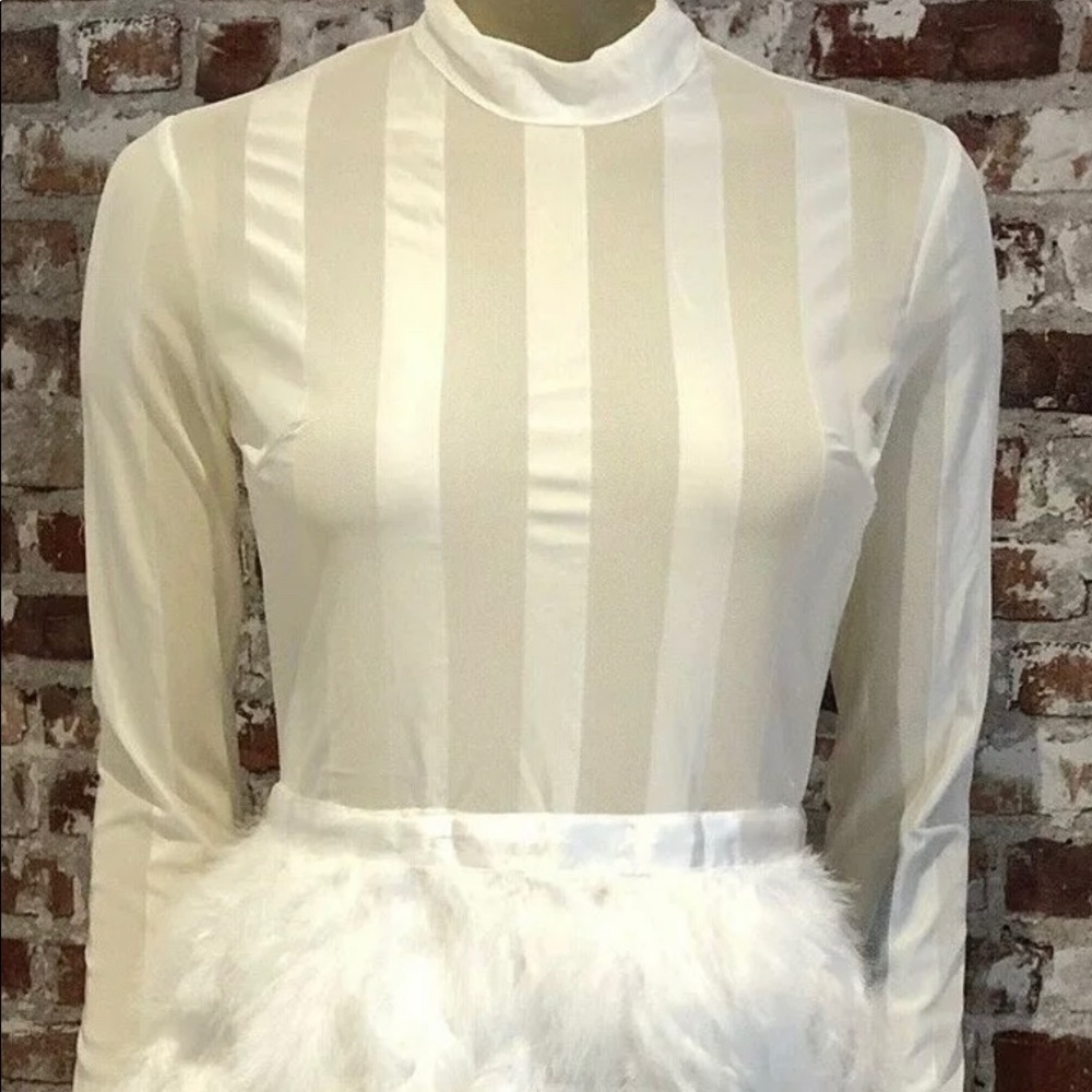 Pretty Little Thing Dress White Feather Dress